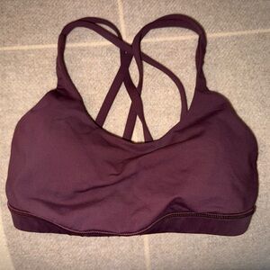 Lululemon ENERGY Plum Women's Bra Cross-strap - Size 4 - new without tags